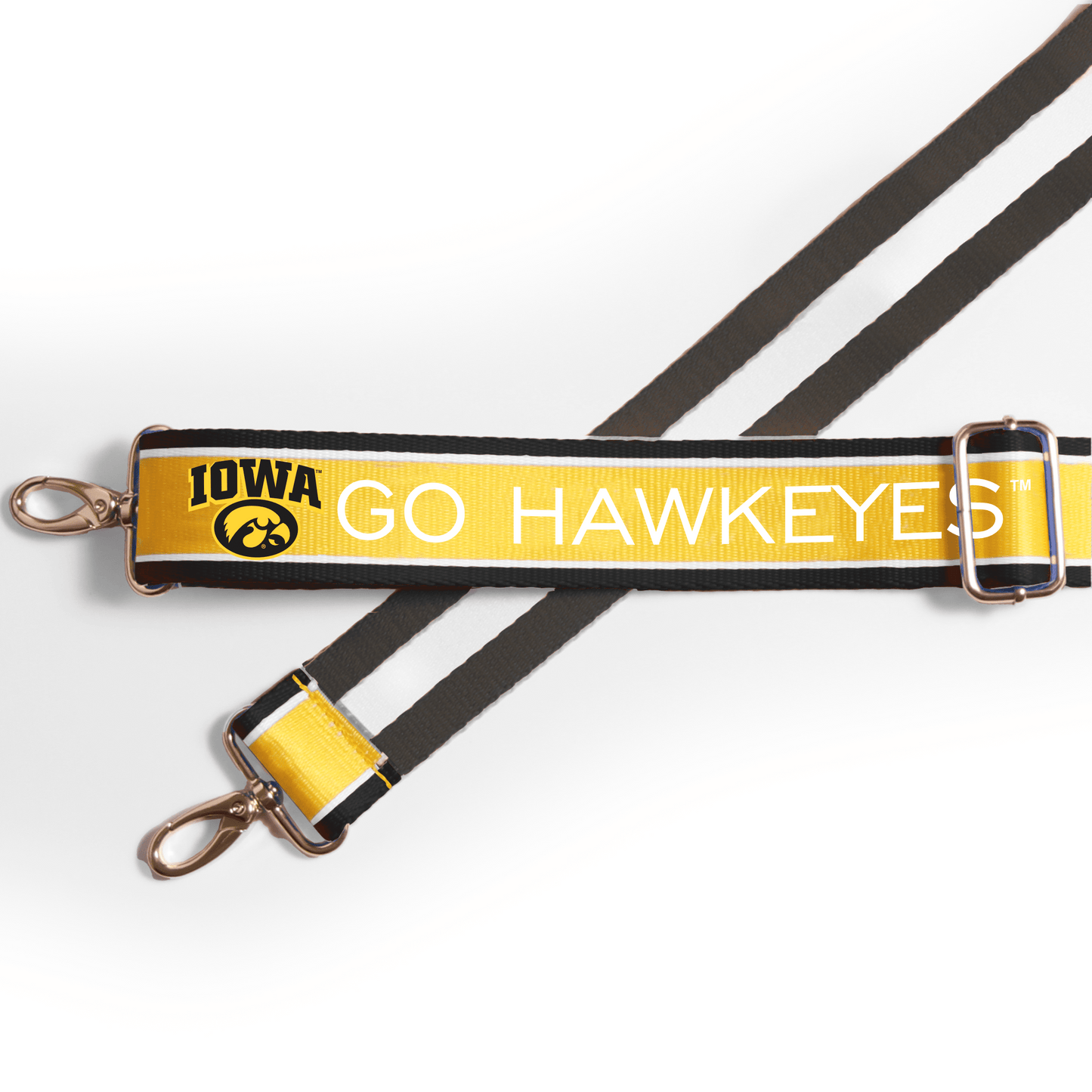Iowa Hawkeyes Classic Stripe Purse Strap – 1.5"
