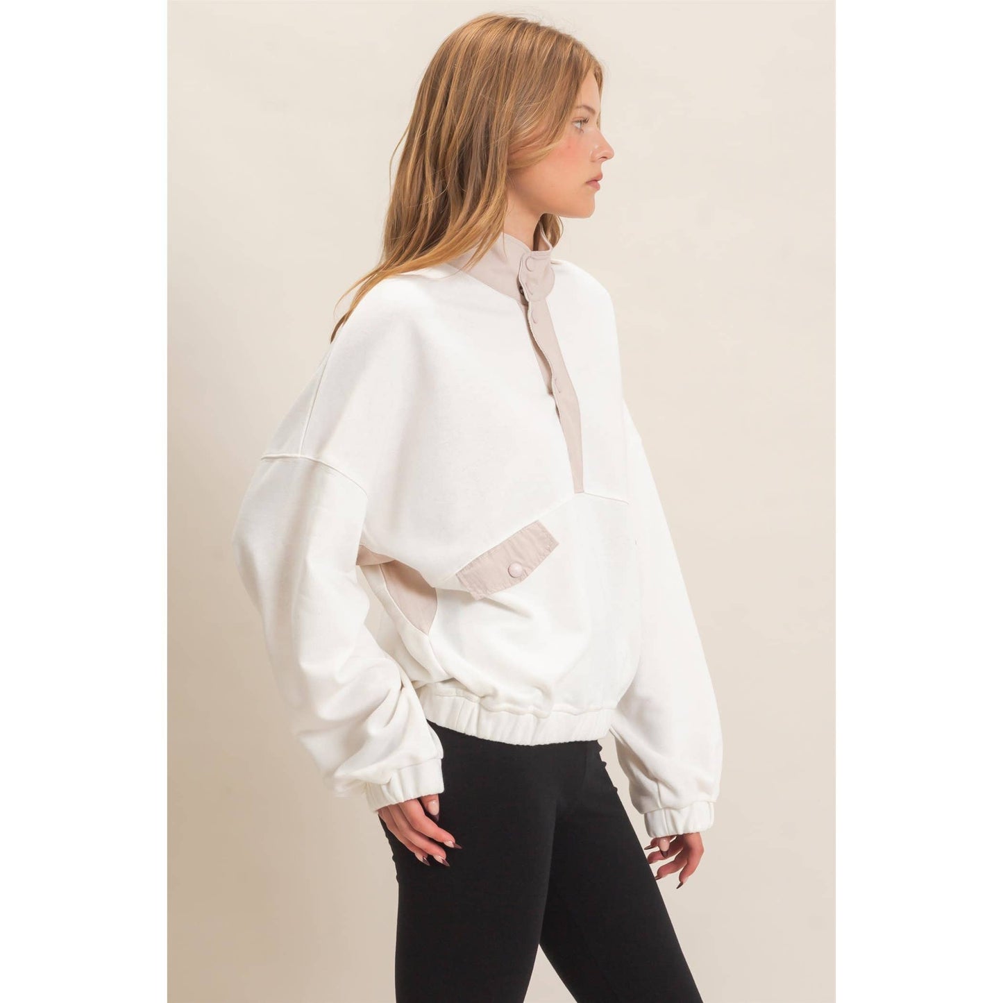 Oh Snap Contrast Pullover