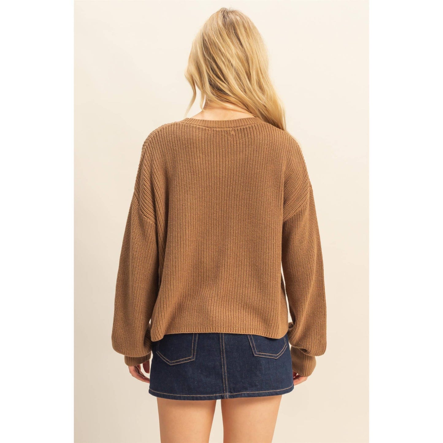 Cropped Pocket Sweater