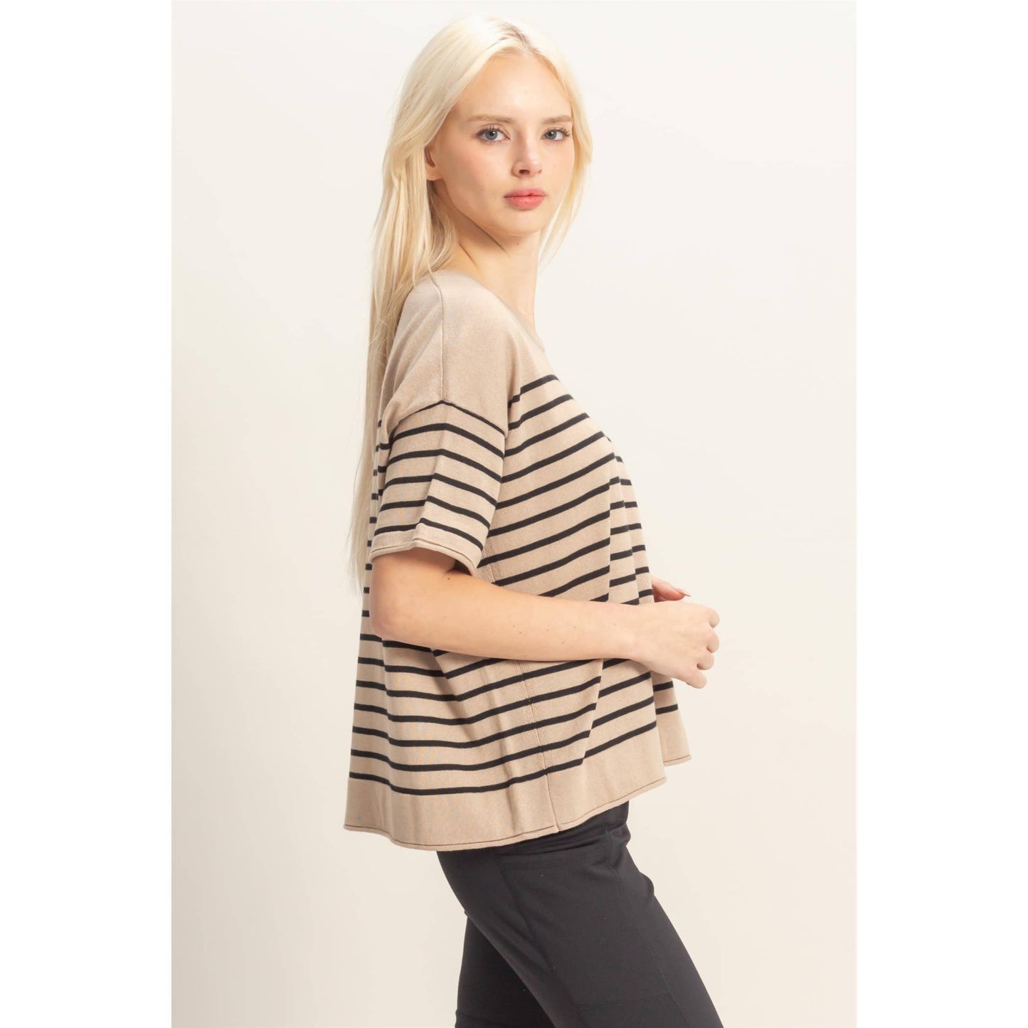 Piper Striped Sleeve Top