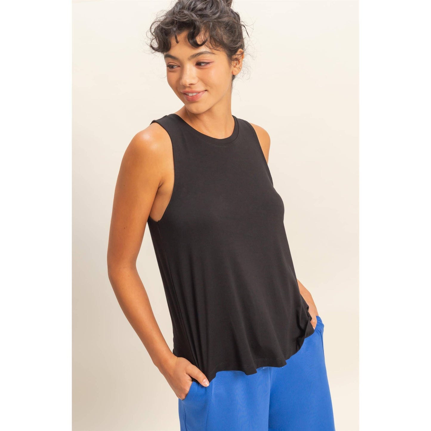 Basic Babe Rayon Flow Tank