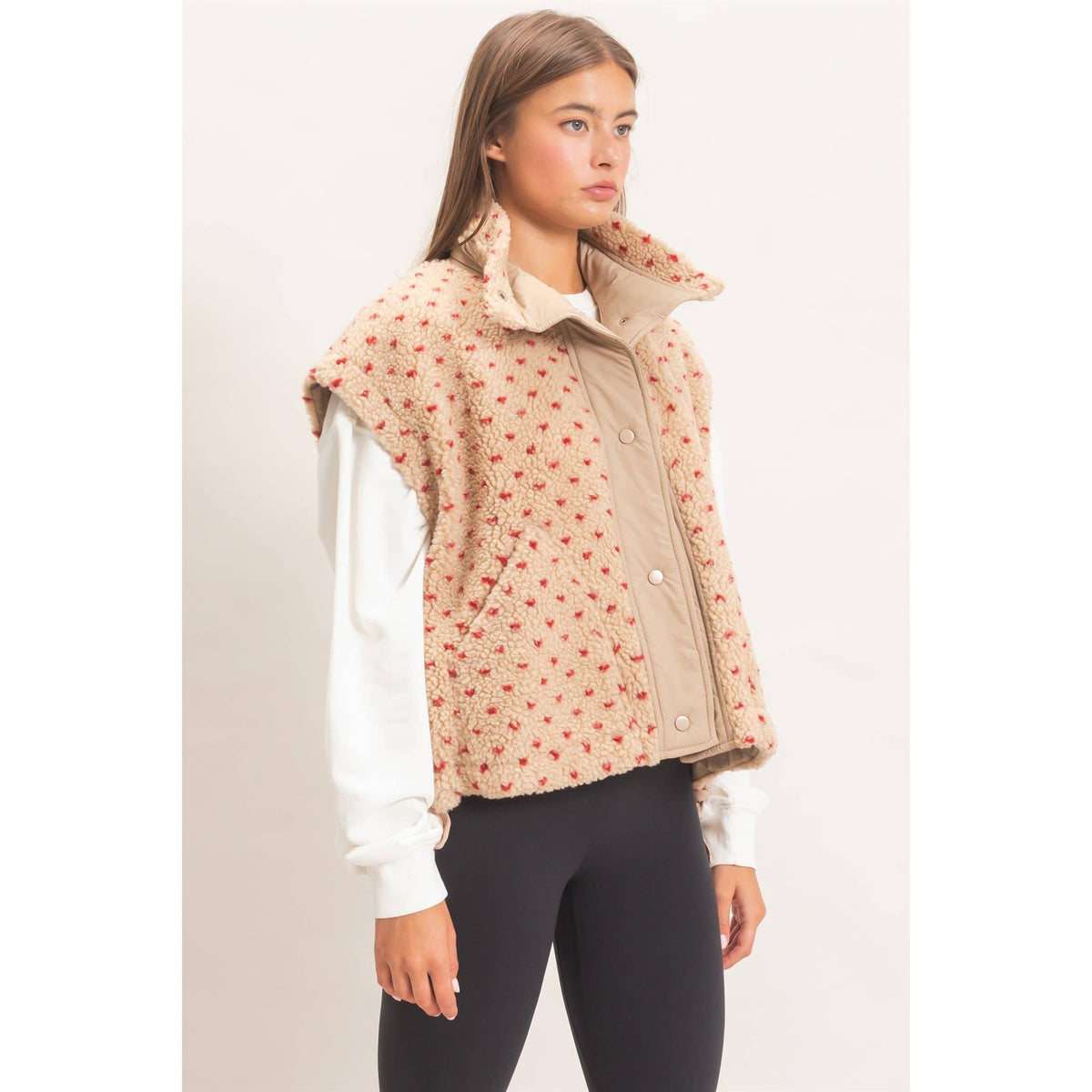 Polka Dot Sherpa Vest