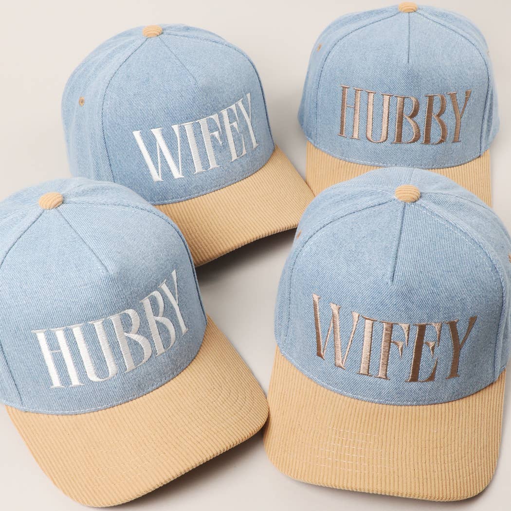 WIFEY Denim Corduroy Trucker Hat