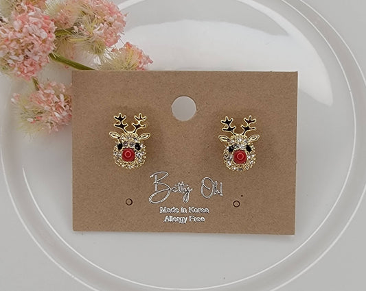Reindeer Post Earrings