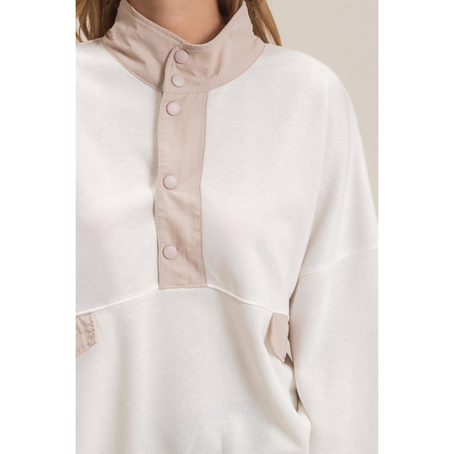 Oh Snap Contrast Pullover
