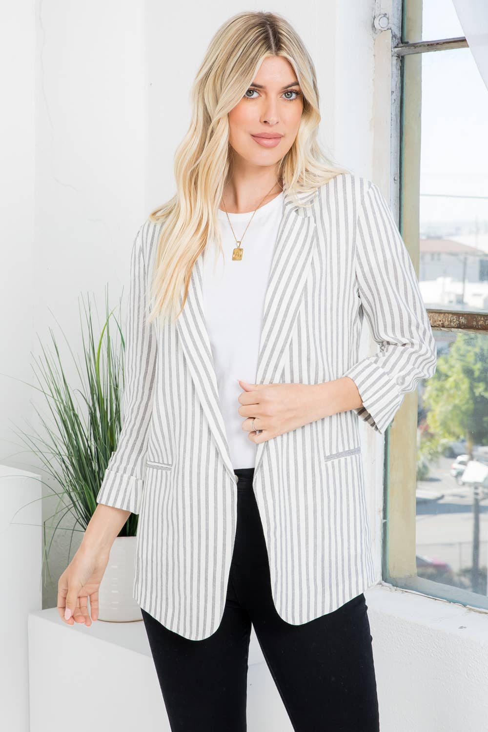 Corporate Girly Blazer White