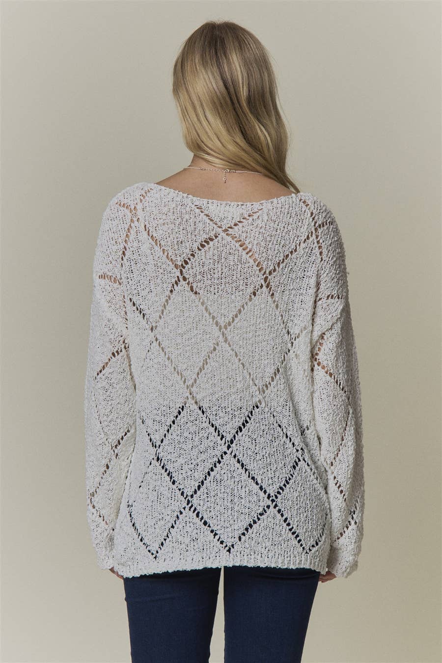 Falling for You Diamond Knit Sweater