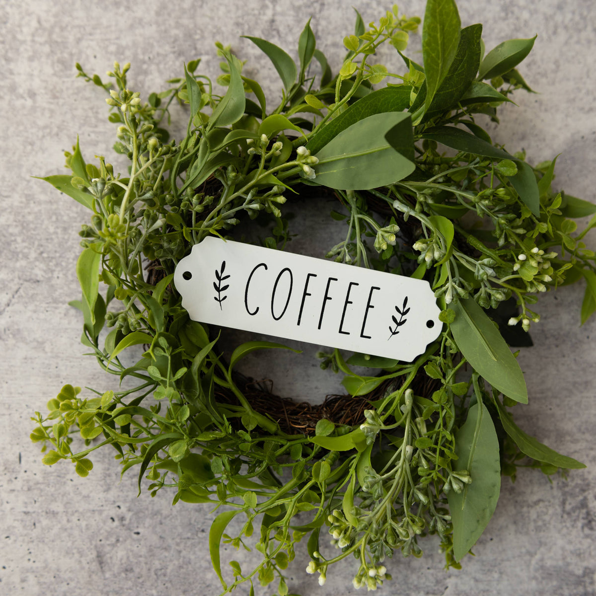 WHITE COFFEE PLAQUE