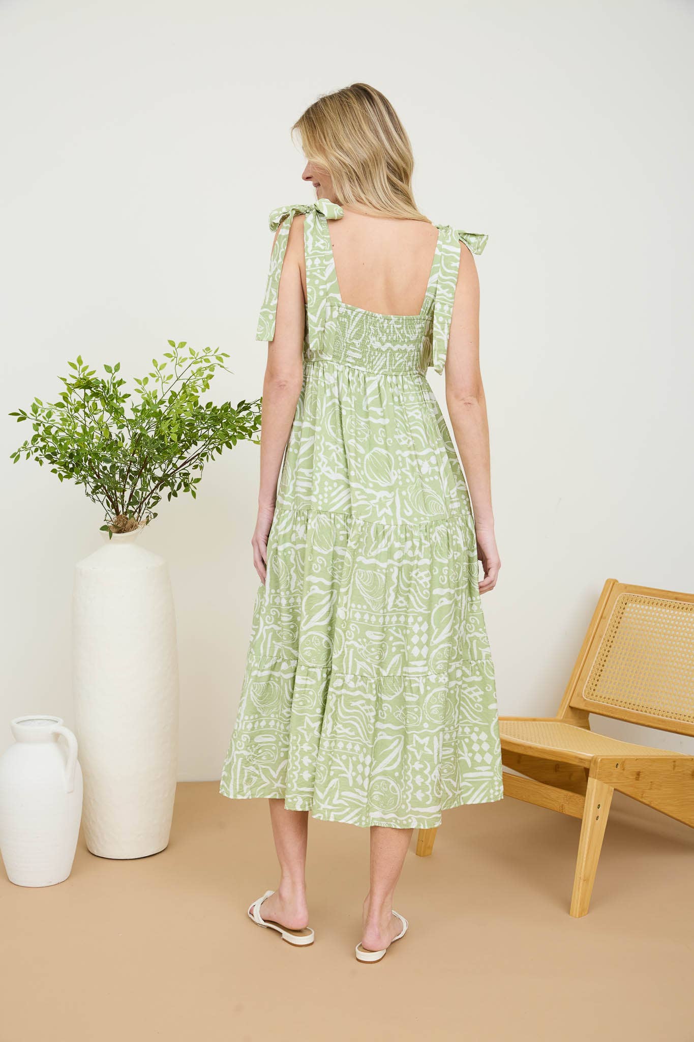 Olive You Tie Strap Dress