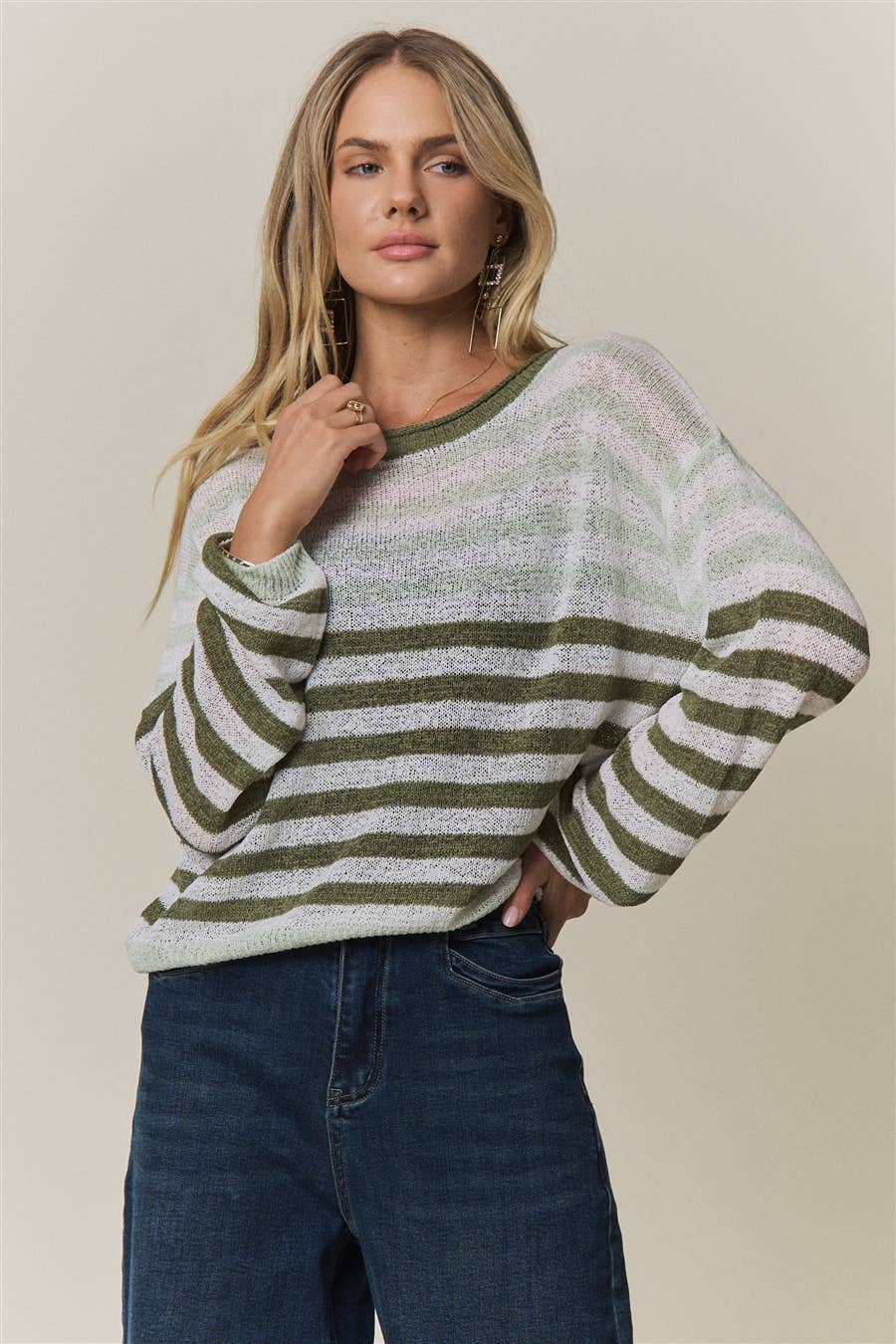 Fading into Fall Striped Sweater