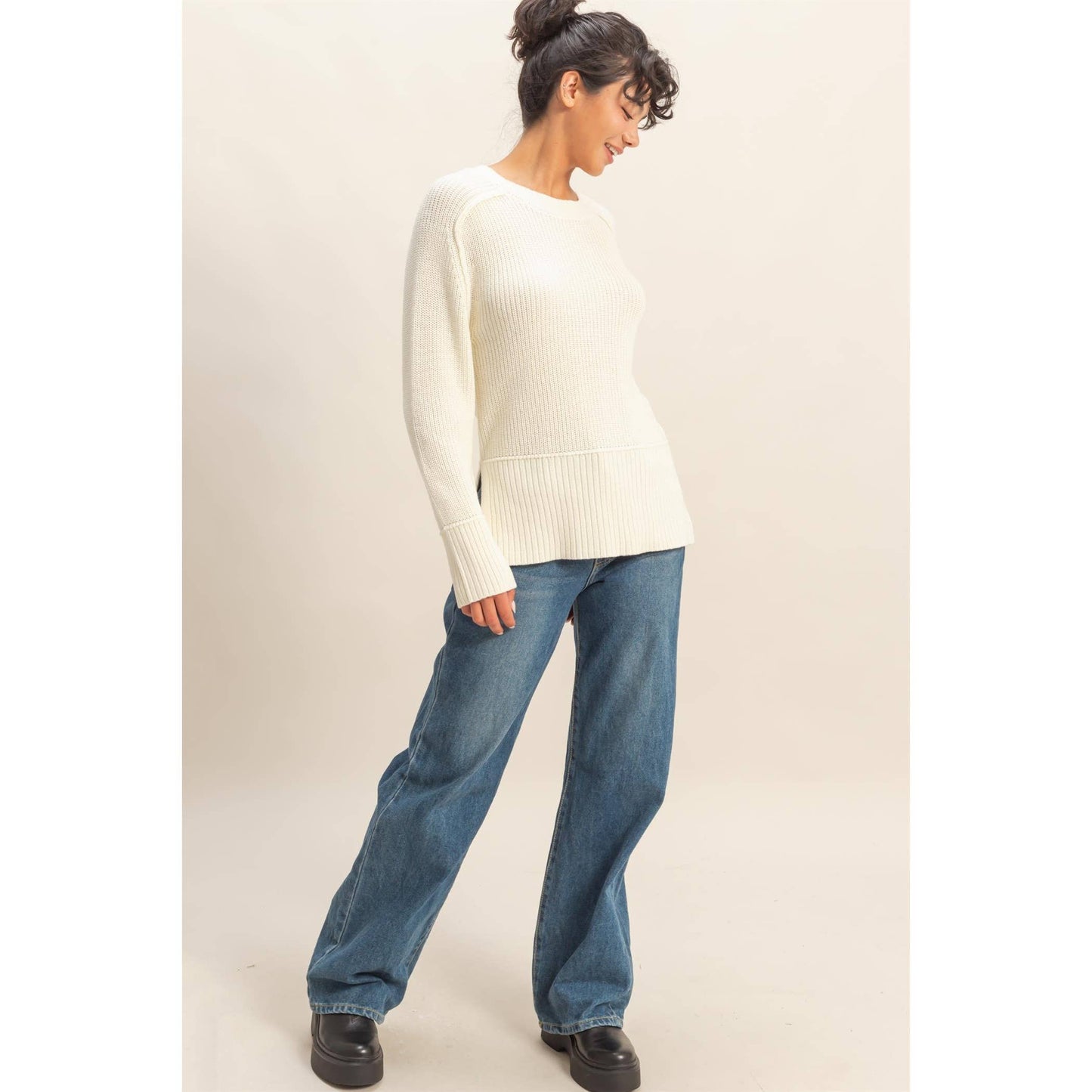Chiara Side Slit Sweater