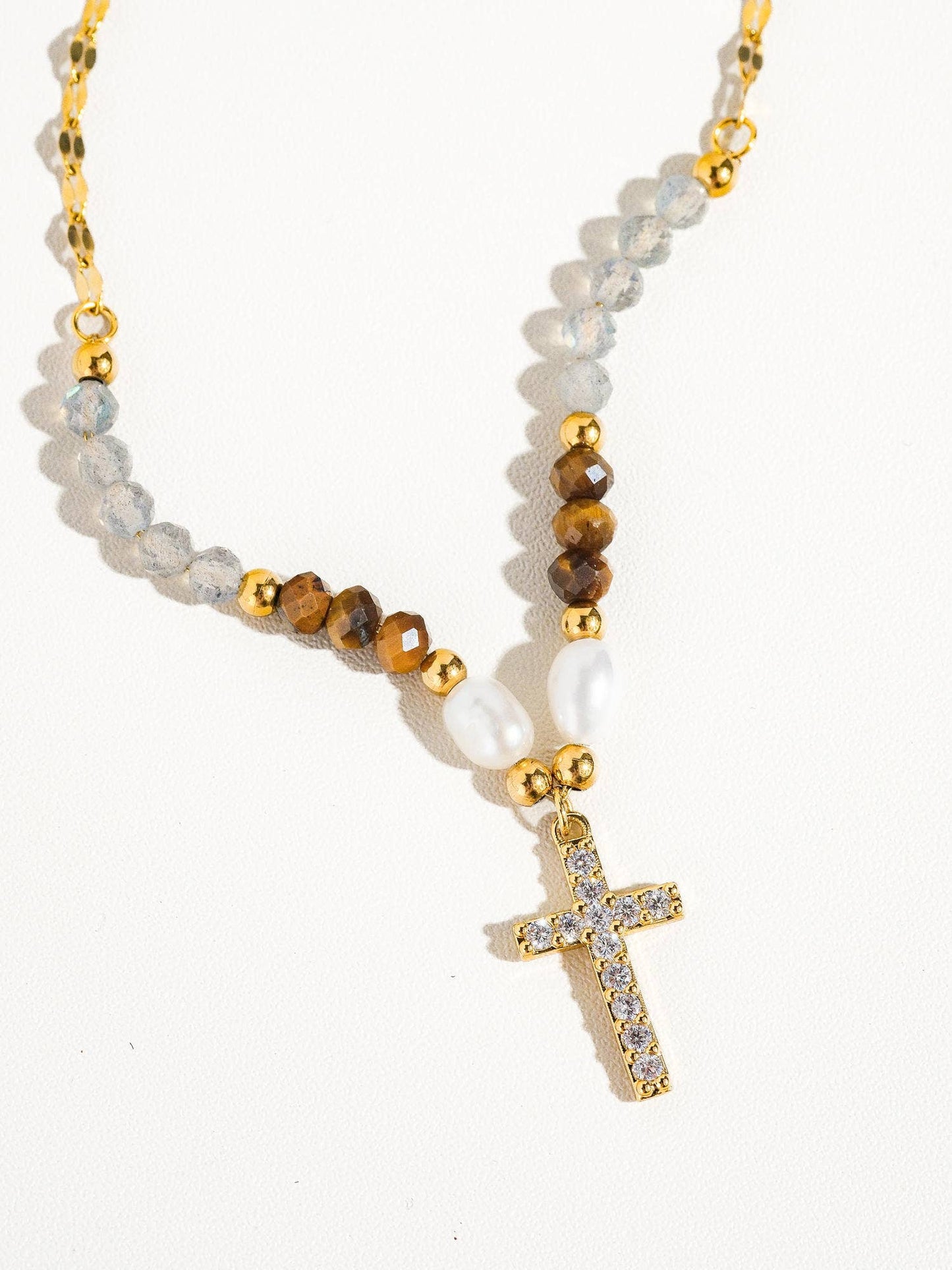 Lumiere 18K Gold Cross Necklace