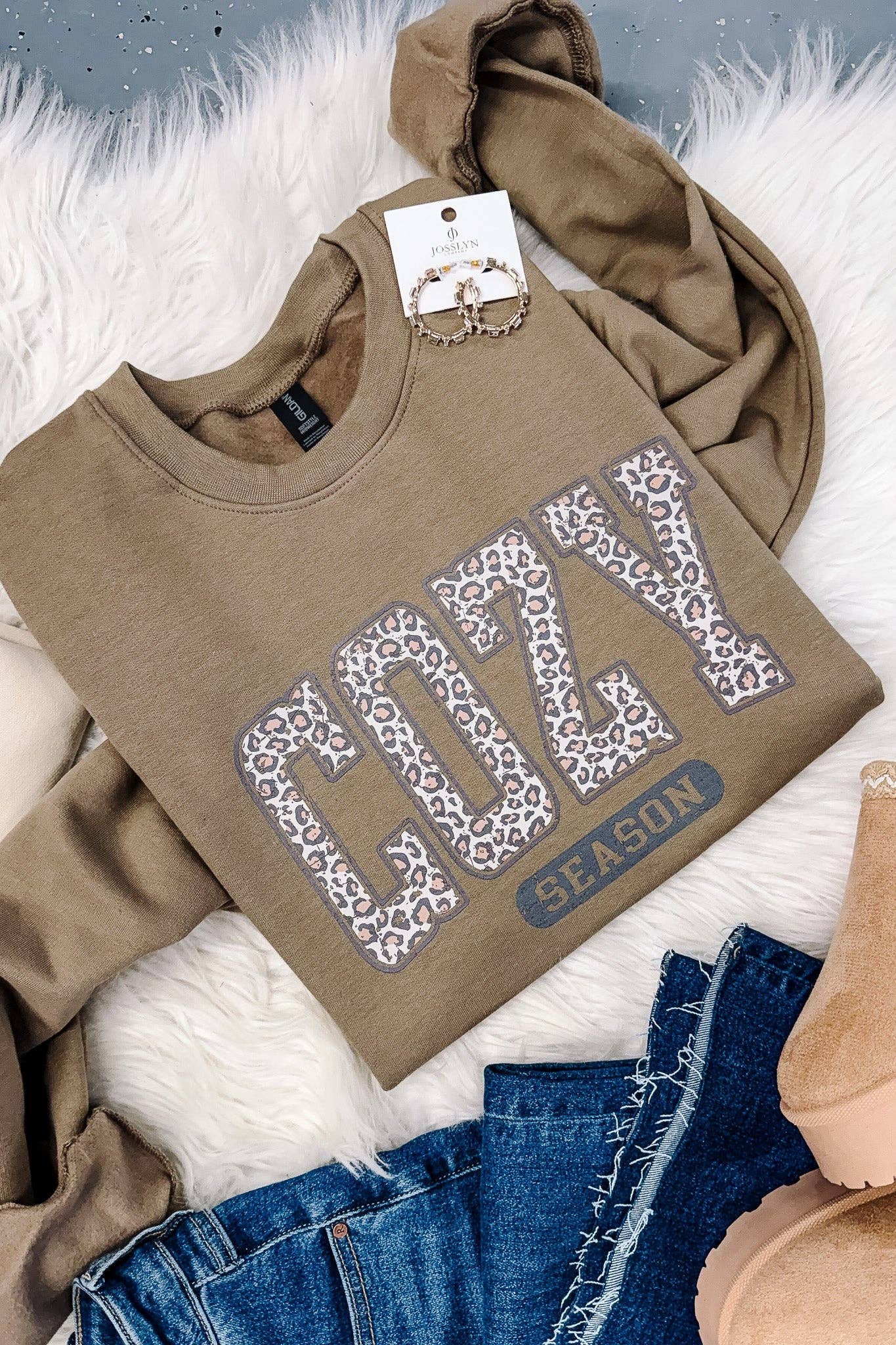 Leopard Cozy Season Crew