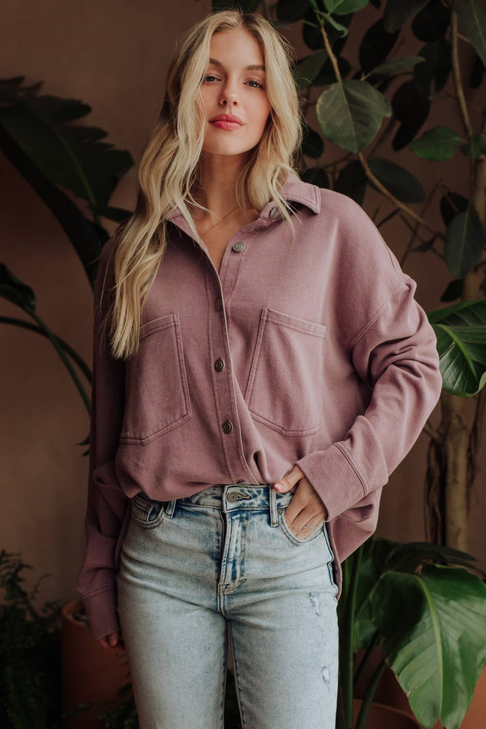 Lovely in Lavendar Button Up