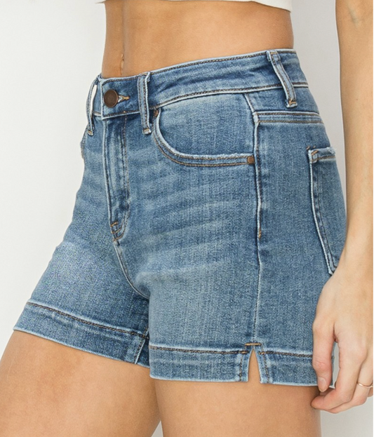 Tiana High Rise Side Slit Shorts