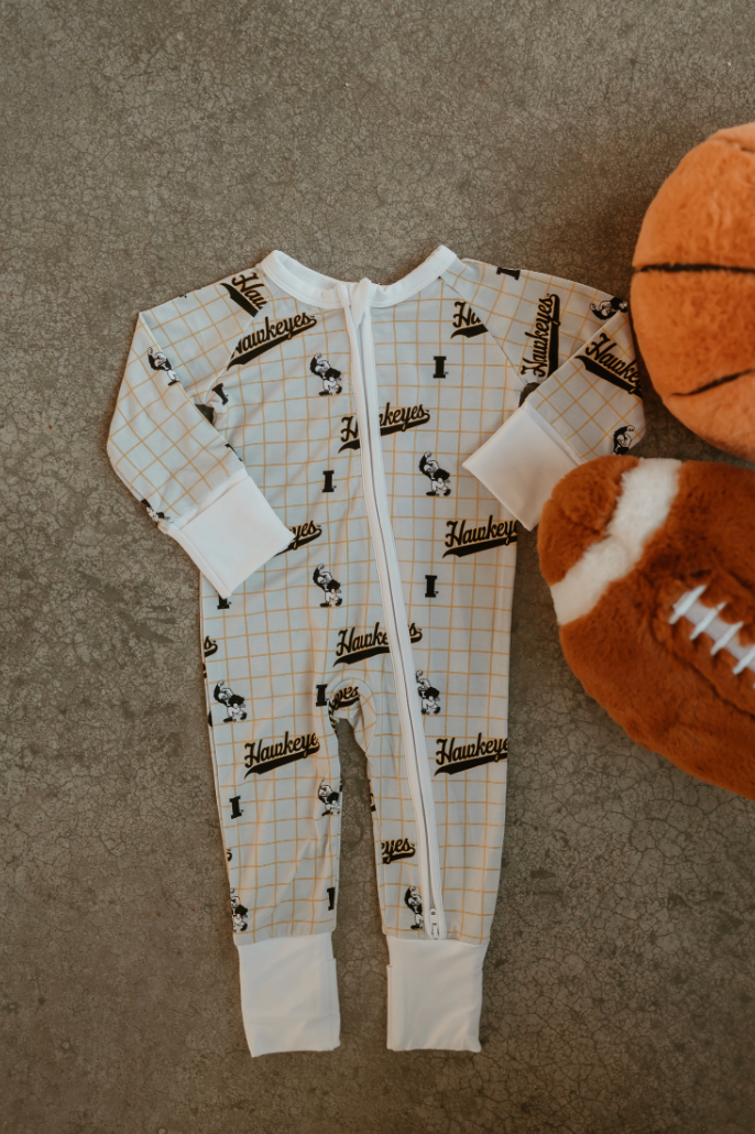 Zip Onesie - Vintage Iowa
