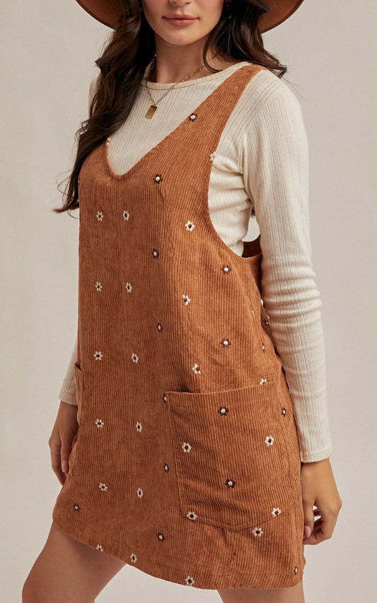 Corduroy Garden Overall Dress