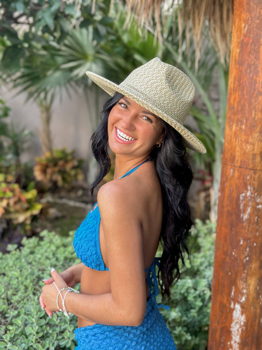 Two-Tone Heathered Sun Hat