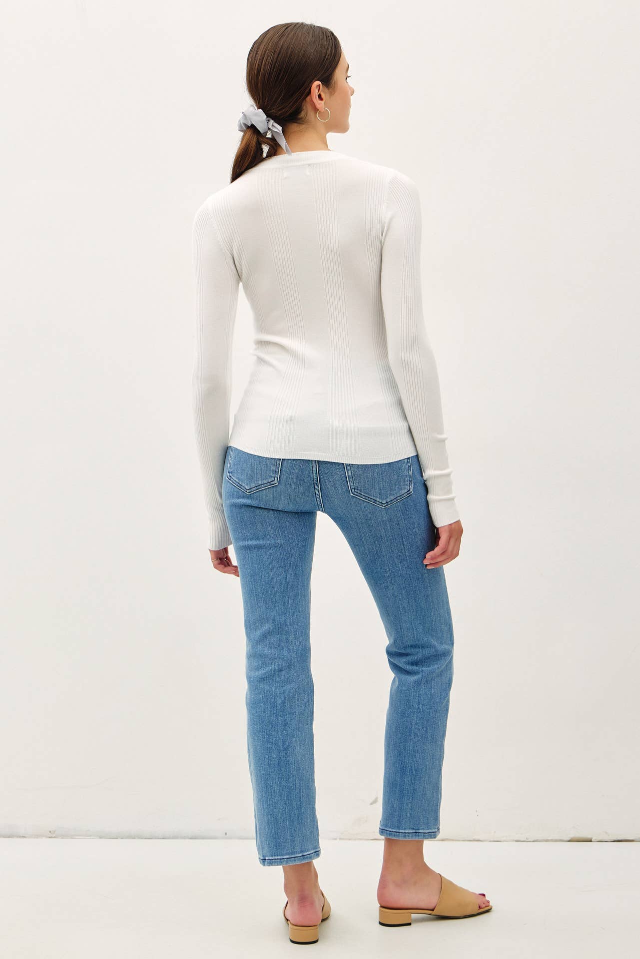 Basic Babe Patterned Knit Top