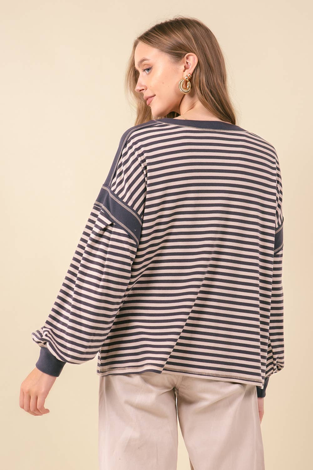 Neat & Navy Striped Pullover
