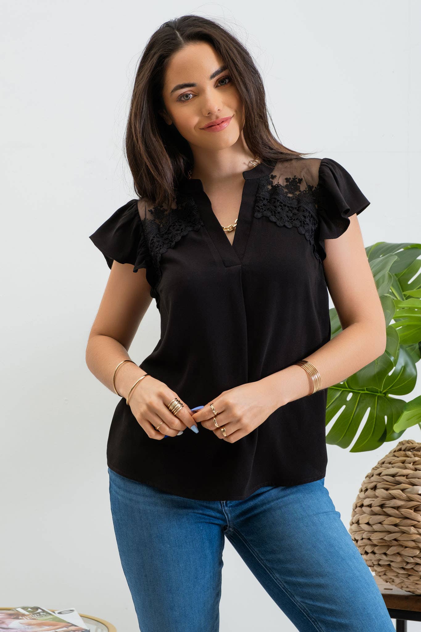 Cheyenne Ruffle Top