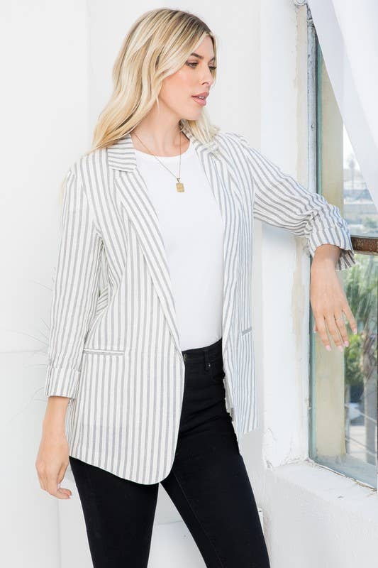 Corporate Girly Blazer White