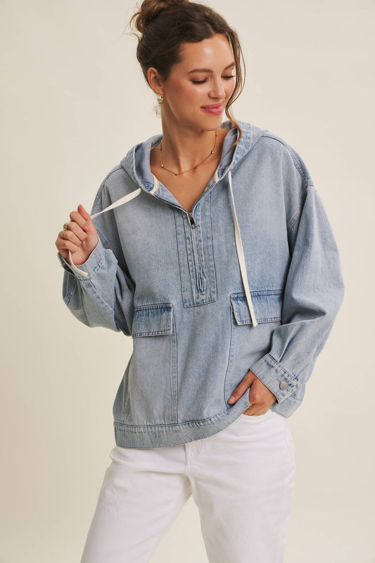 Winter Blues Denim Pullover