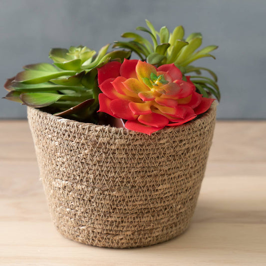 Deep Woven Jute Cord Basket