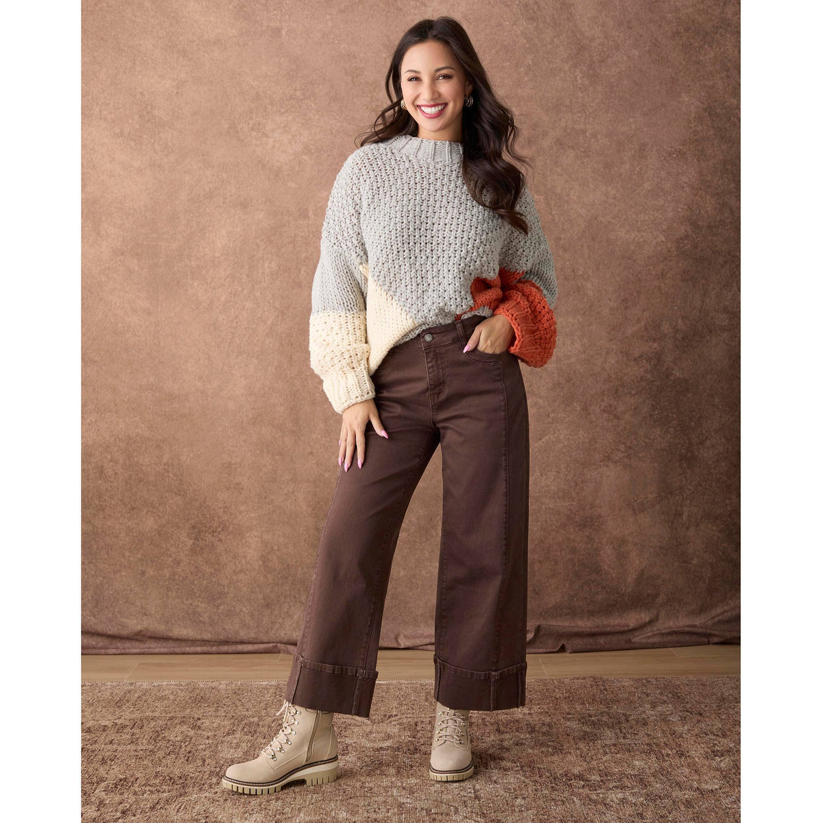Avante Wide Ankle with Front Seam Pant