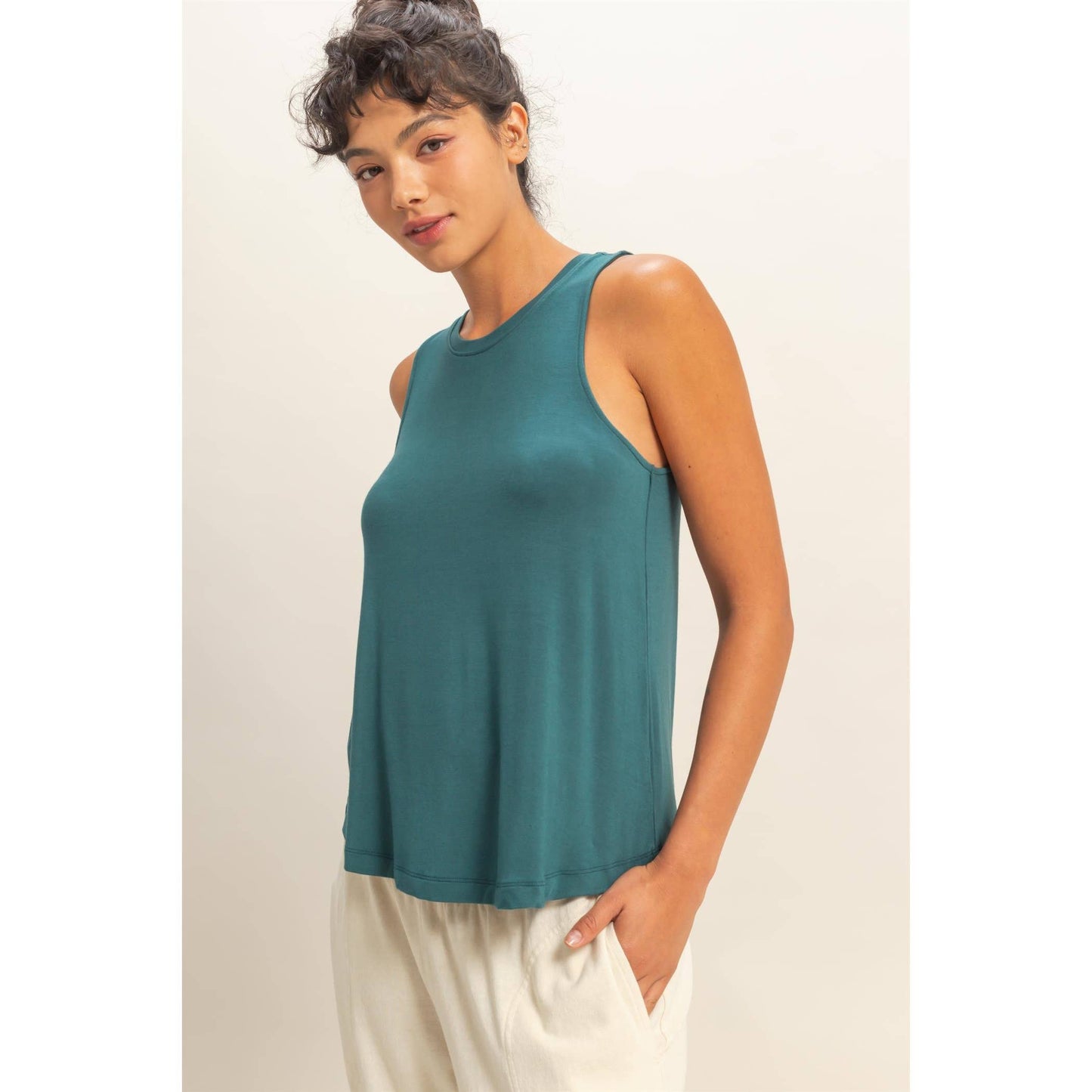 Basic Babe Rayon Flow Tank