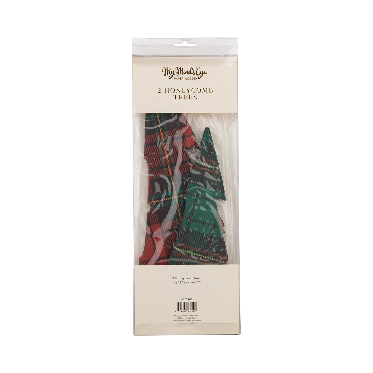 PLD1308 - Plaid Paper Tree Set