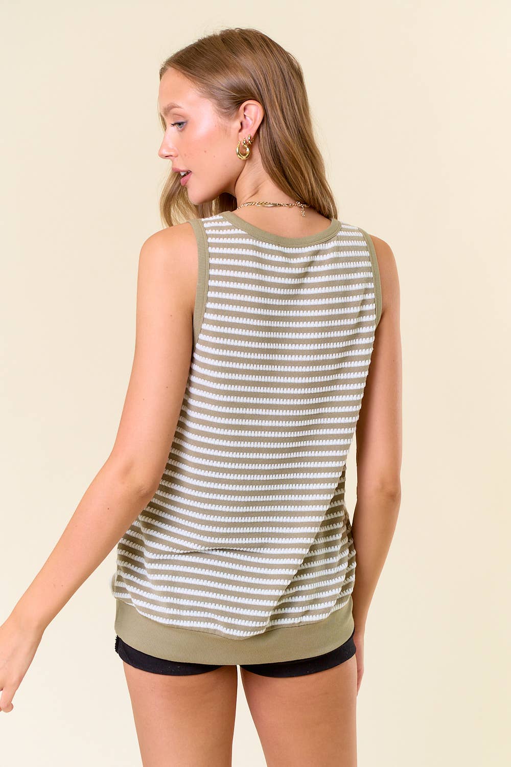 TEXTURED KNIT TANK - 43246T