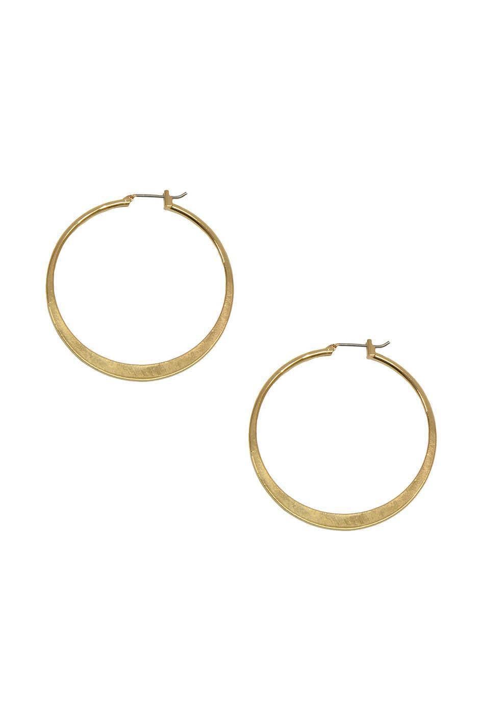 Large Flat Hoop Earrings