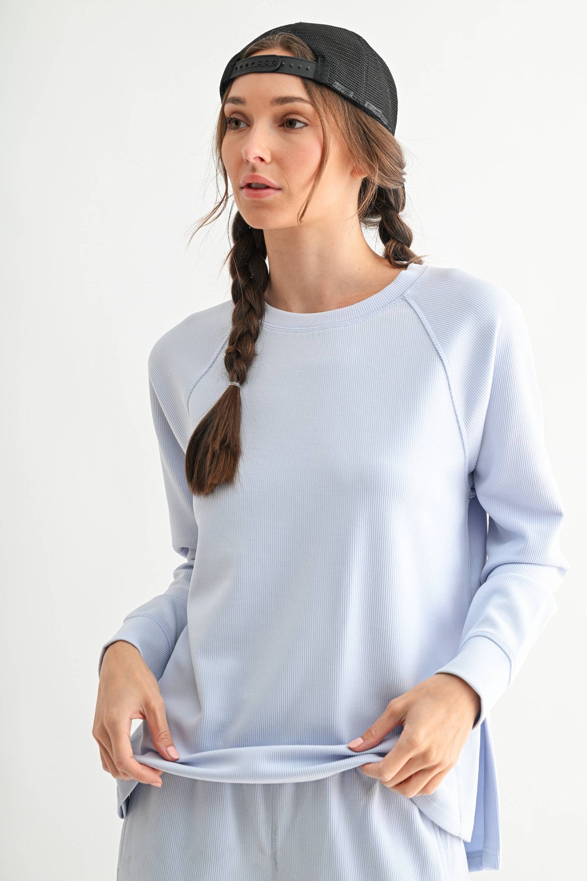 Luxe Sand Raglan Top