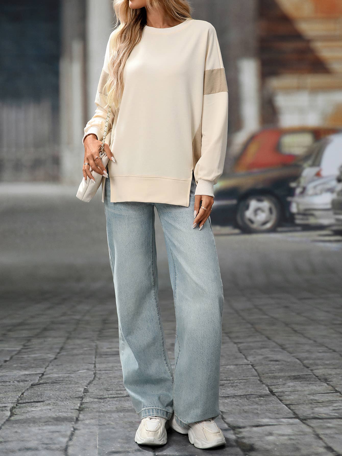 Night on the Town Side Slit Pullover