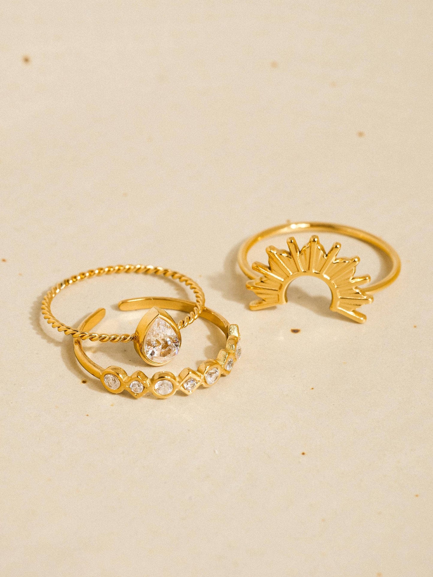 Françoise Non-Tarnish Sun Stone Ring