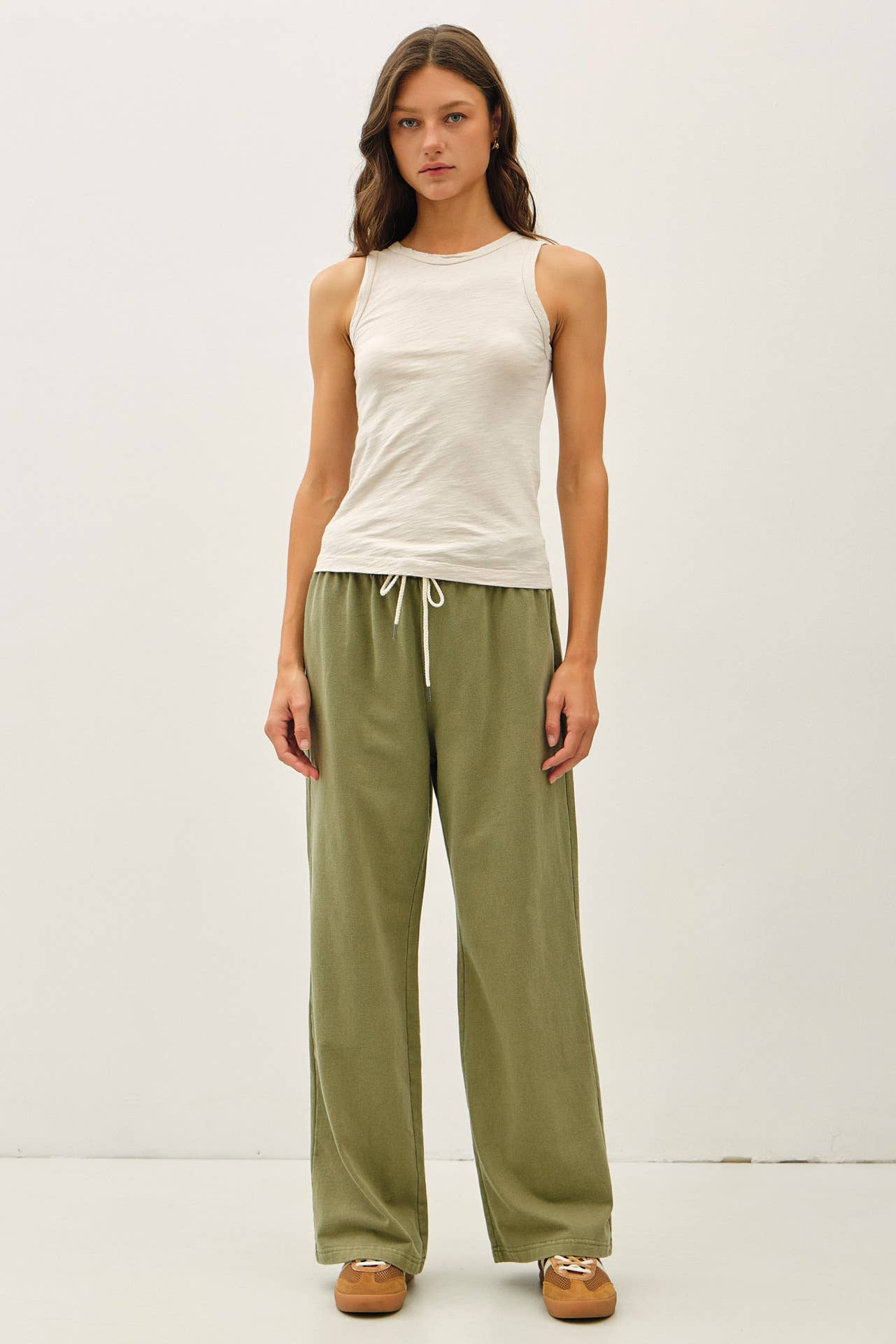 GARMENT DYED COTTON SLUB TANK TOP