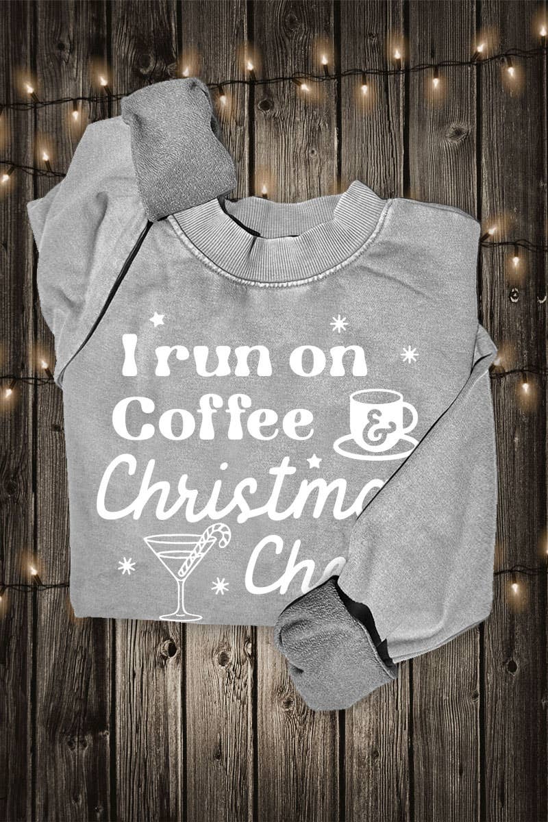 I RUN ON COFFEE MINERAL GRAPHIC SWEATSHIRTS