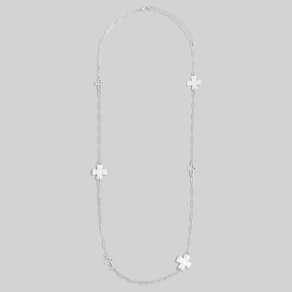 Multi Cross Charms Chain Necklace