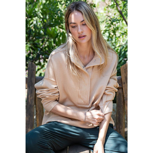 On the Go Cozy Snap Pullover