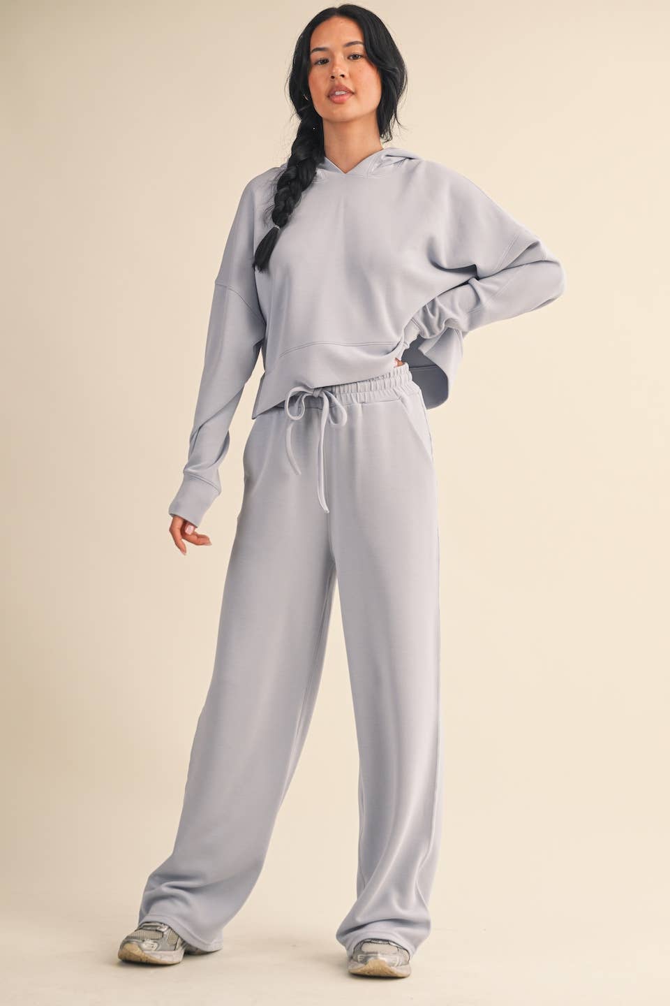 Super Soft Air Scuba Oversized Crop Hoodie