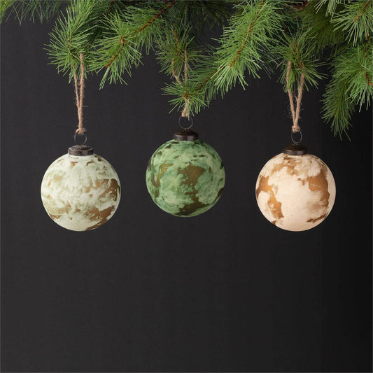 Ornament - Antiqued Frosted (3 Styles)