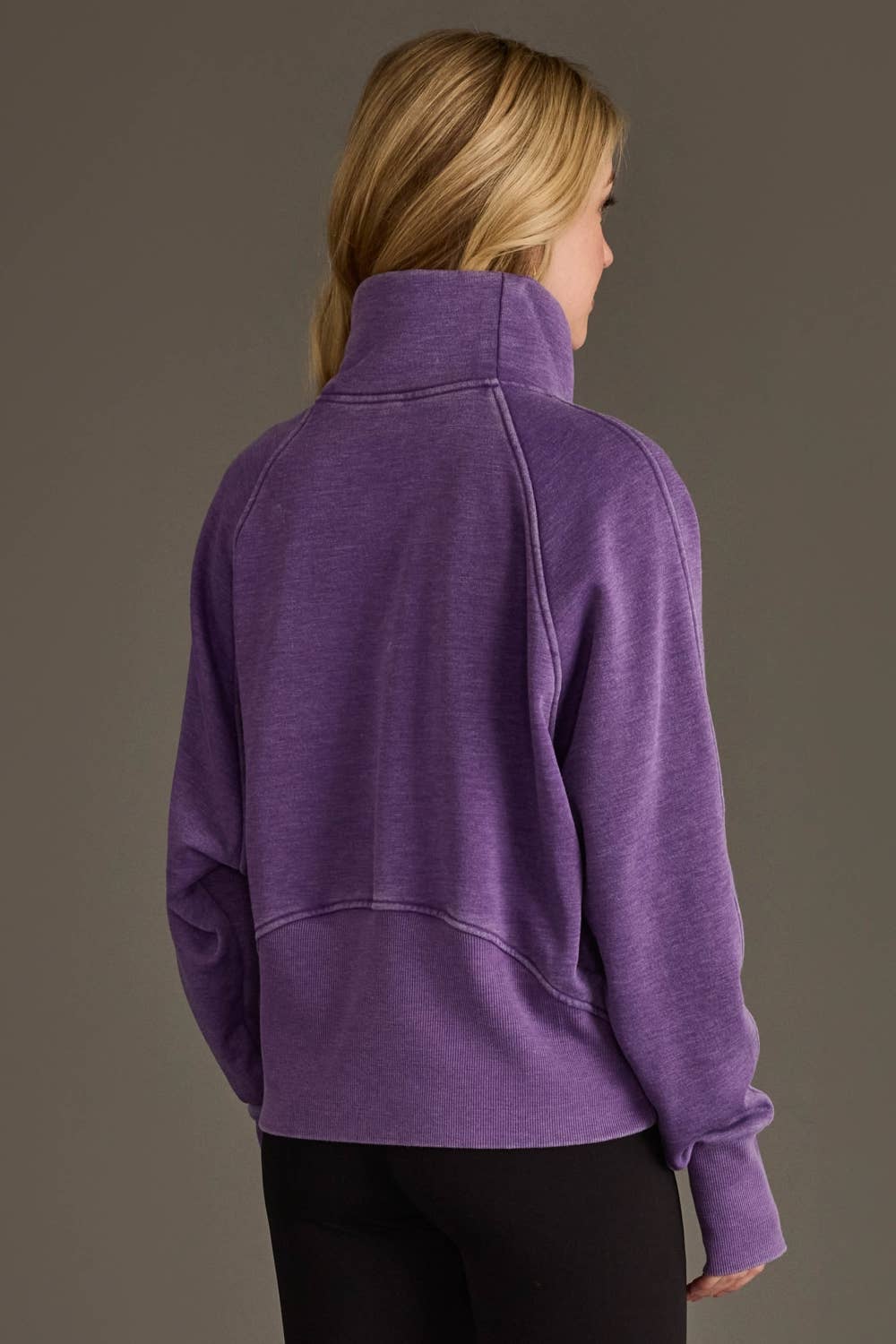 Dk. Purple Quarter Zip Sweatshirt