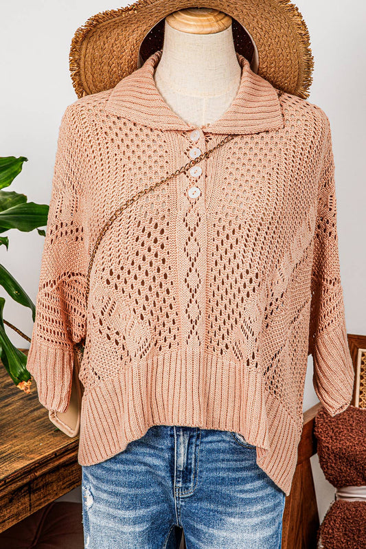 Boho Button Crochet Top
