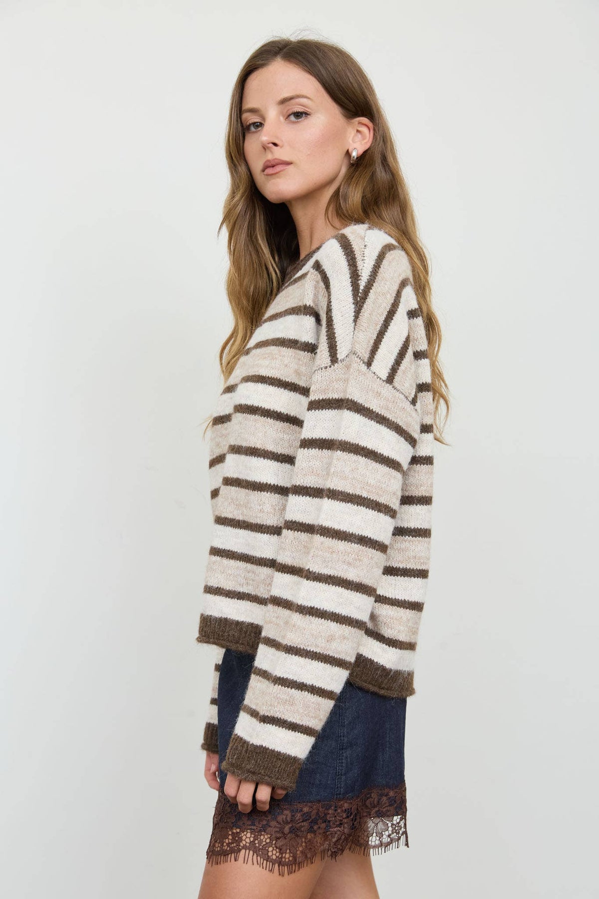 Boho Babe Striped Sweater