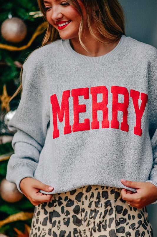 Merry Silver Knit Sweater