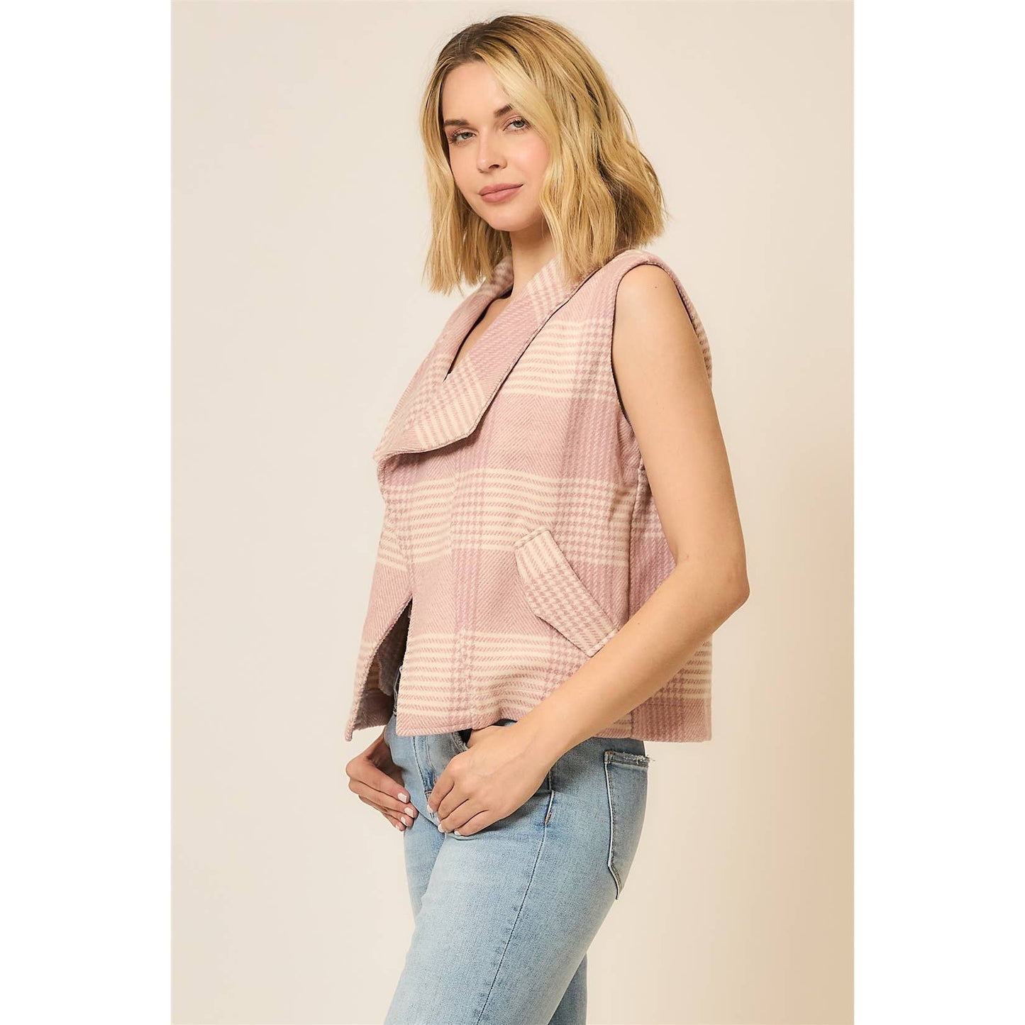 Winter Blues Plaid Vest