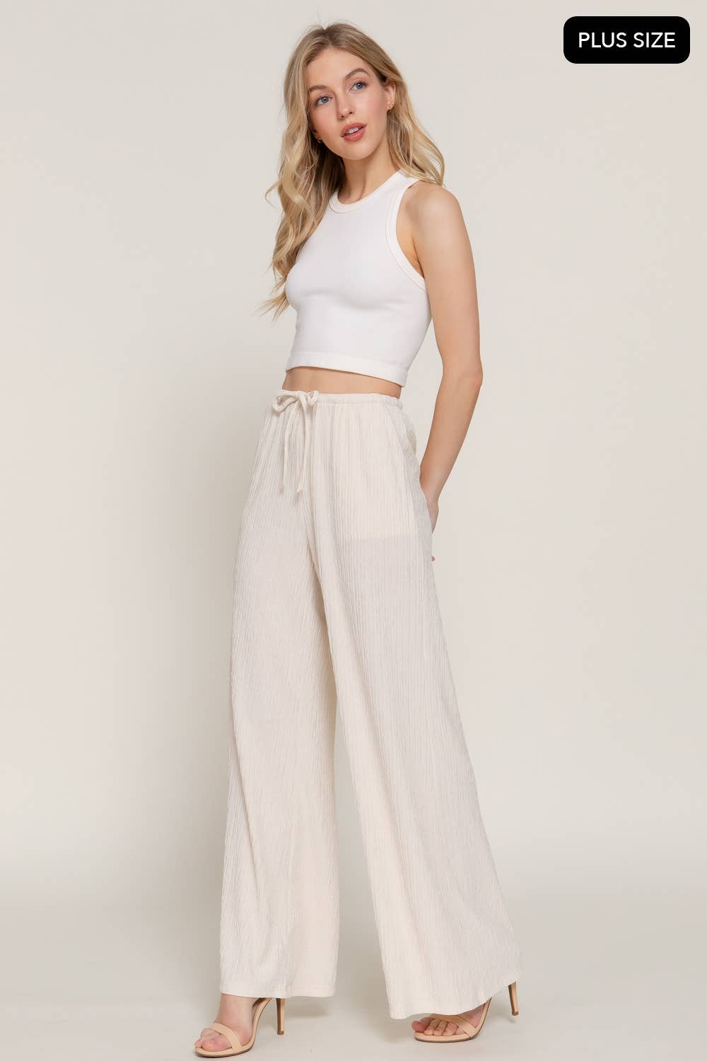 PLUS Crinkle Pallazo Pant