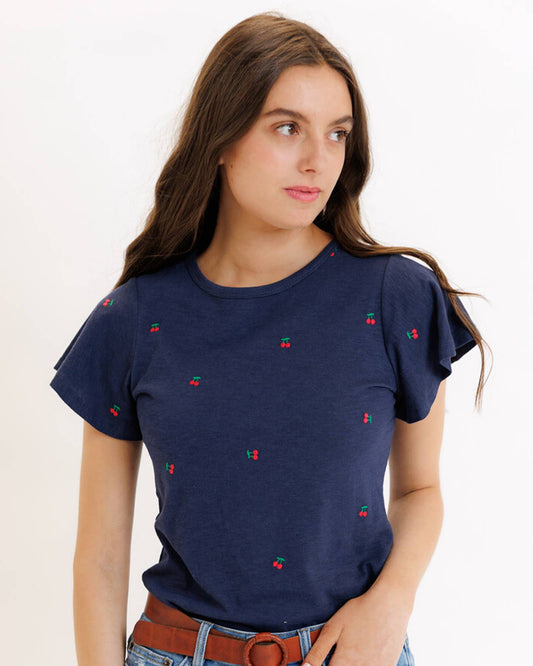 Cherry Pickin Flutter Top
