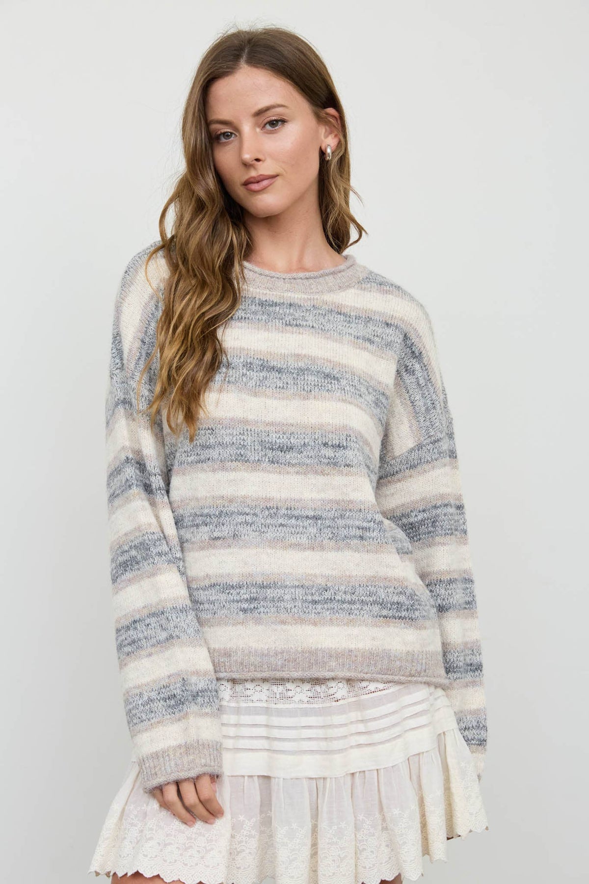 Boho Babe Striped Sweater